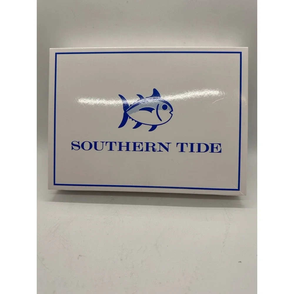 Southern Tide Passport Holder & Luggage Tag‎ Set Navy Blue Stripe Gift Box